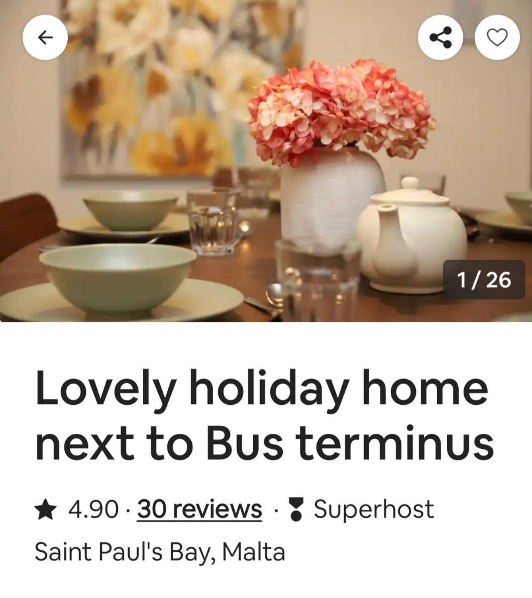 Lovely Holiday Home Next To Bus Terminus San Pawl il-Baħar Zewnętrze zdjęcie